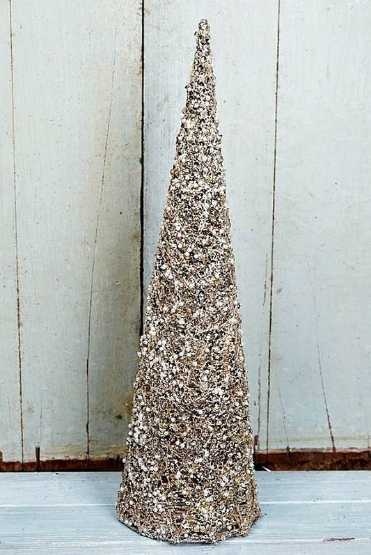 20in Metalic Glittered Cone Tree-