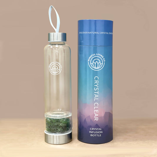 Crystal Clear Jar Water Bottle - Jade