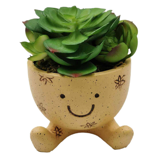 Happy Legs Faux Succulent Planter