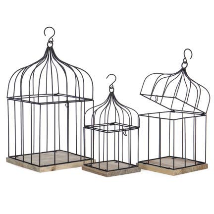 Square Metal With Wood Display