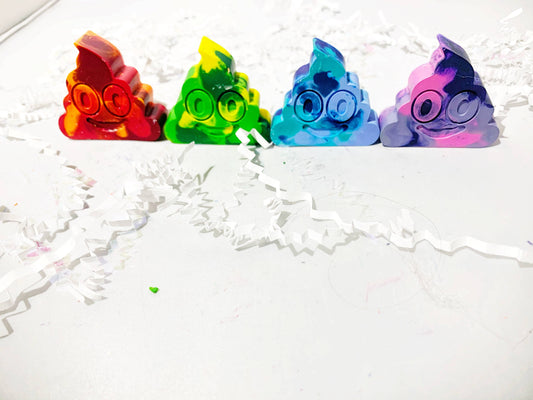 Rainbow Poop Emoji Crayon