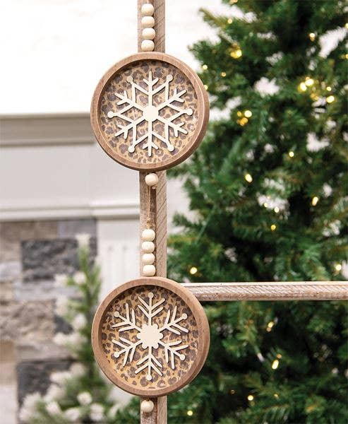 Cheetah Print Snowflake Shadowbox Hanger, 2 Assorted