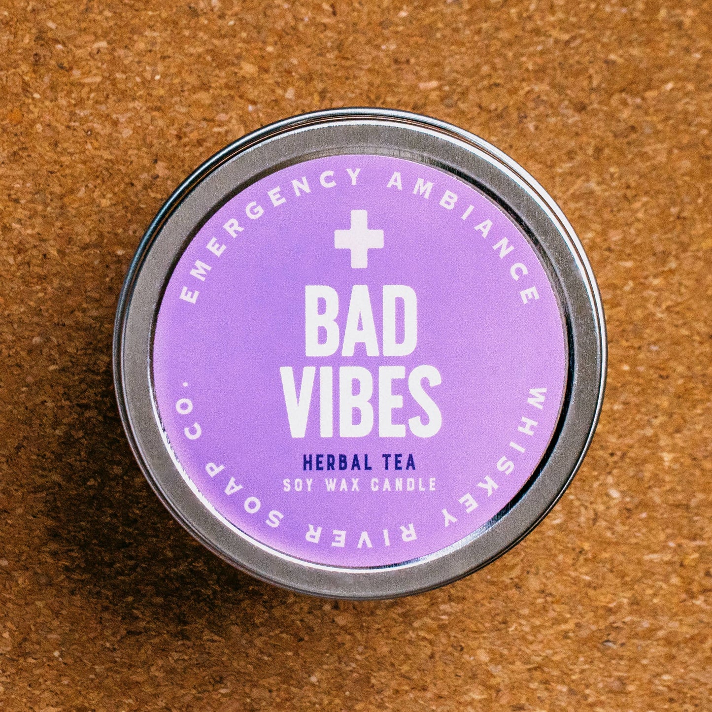 Bad Vibes Emergency Ambiance Travel Tin | Funny Candle