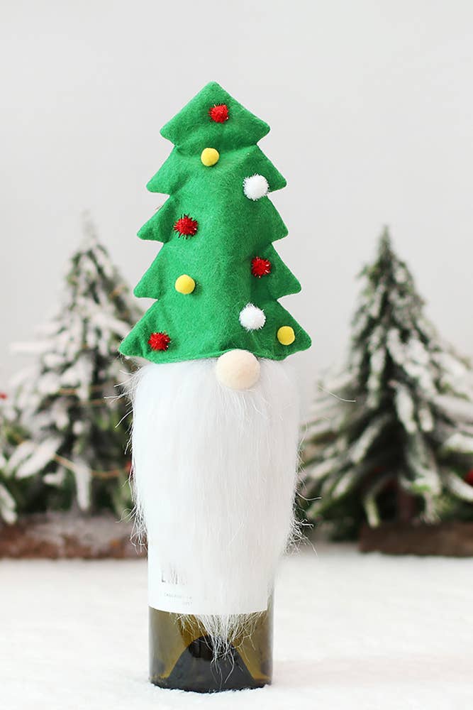 Christmas tree wine cap topper