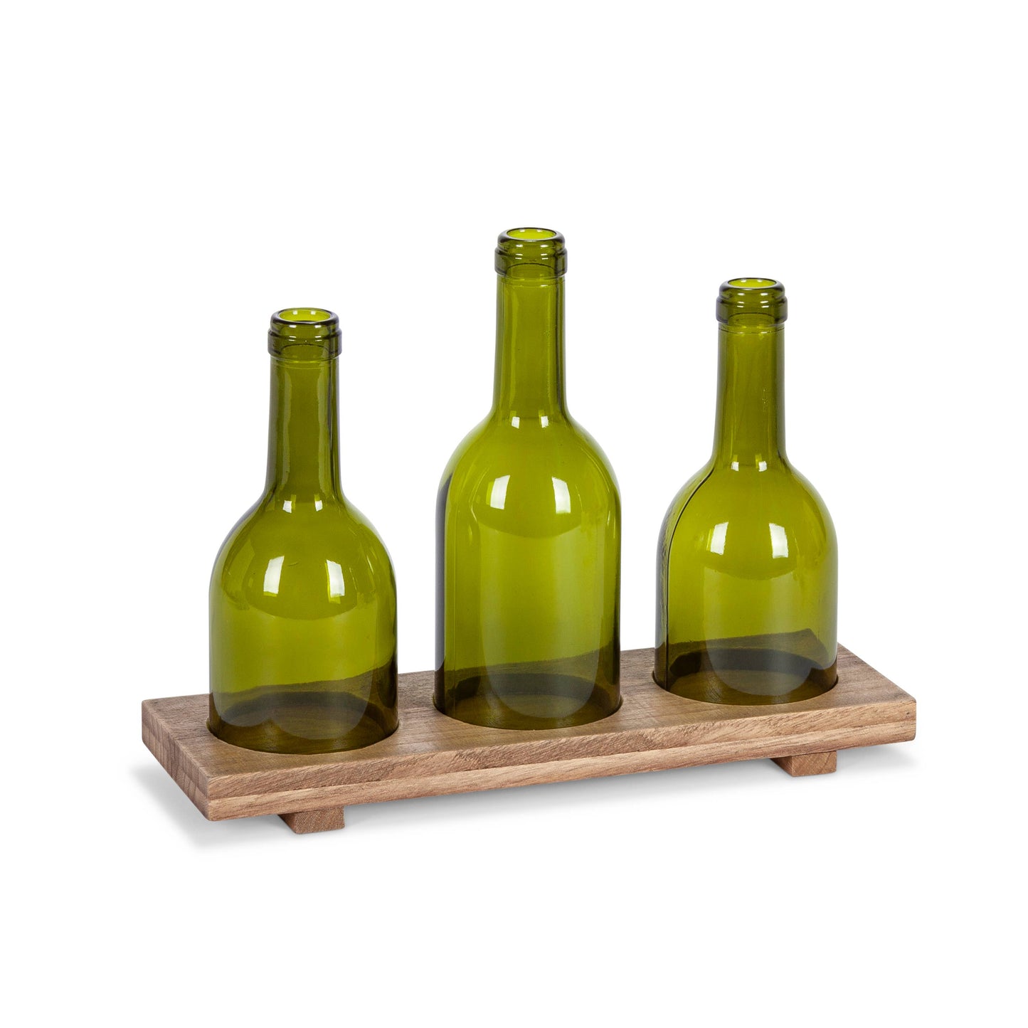 Gerson Company Wine Bottle Tea Light & Tray