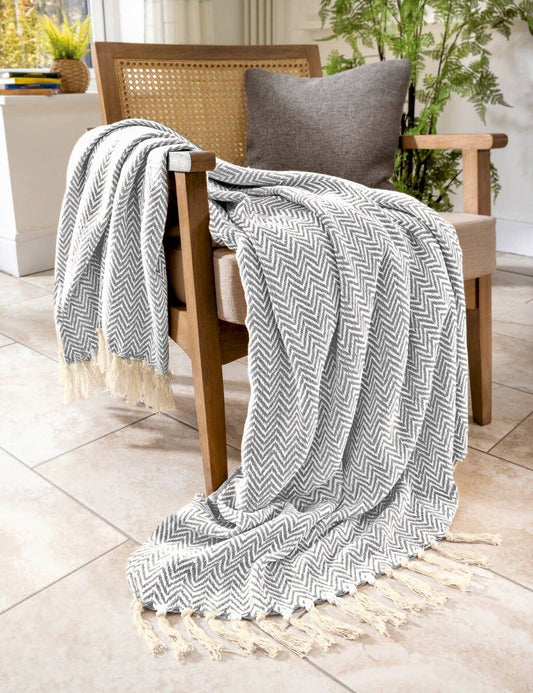 Audley Cotton Chevron Throw