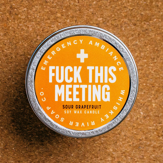 Fuck This Meeting Emergency Ambiance Travel Tin | Funny Cand