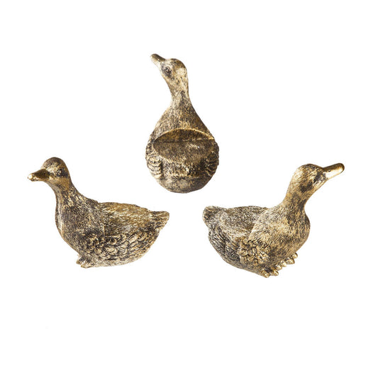 Set of 3 Pot Feet, Bronze Ducks