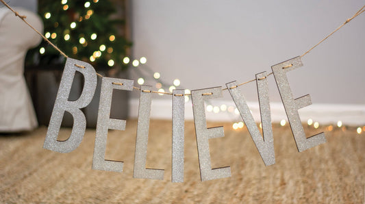 Believe Silver Small Garland