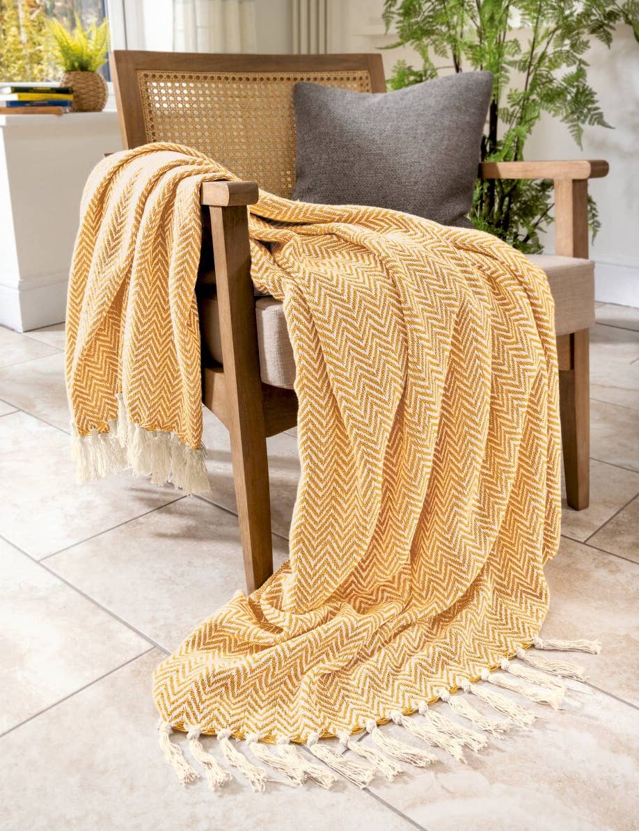 Audley Cotton Chevron Throw