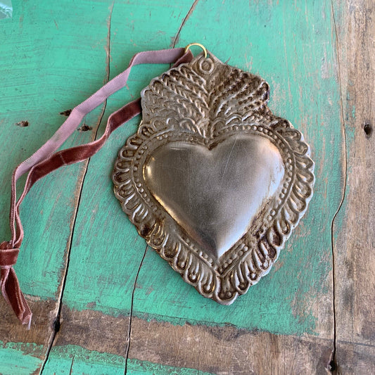Sacred Heart Tin Ornaments