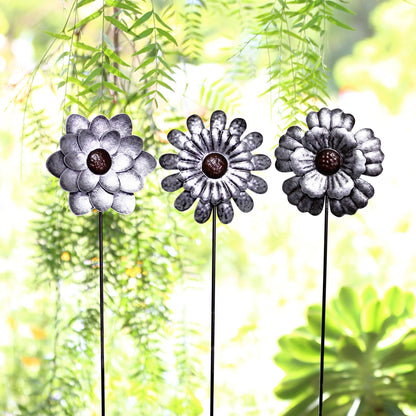 Alpine Corporation Galvanized Metal Flower Pot Sticker