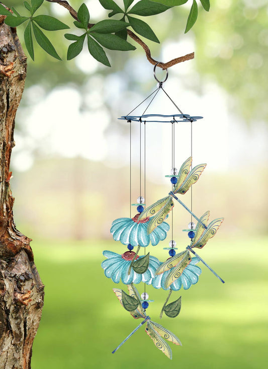 Painted Gardens Dragonfly Chime 15"