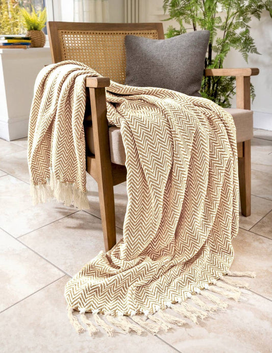 Audley Cotton Chevron Throw